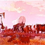 Oxen pulled most wagons after the 1840s